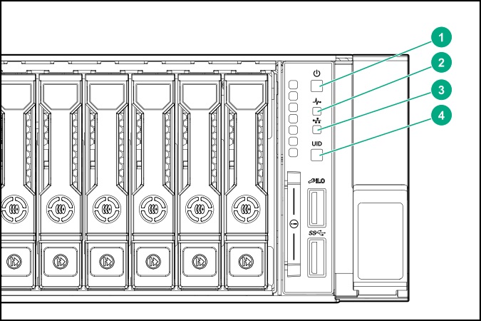 چراغ های سرور اچ پی HPE ProLiant DL380 Gen10