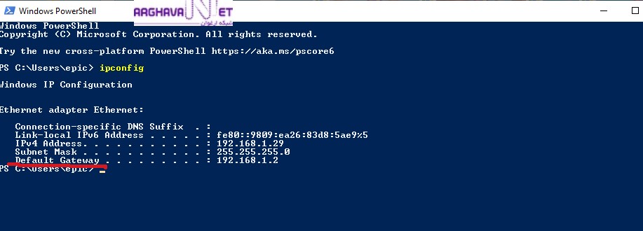 ورود به تنظیمات مودم از ویندوز در این مرحله اینتر را بزنید و کلمه مورد نطر در تصویر را پیدا کنید