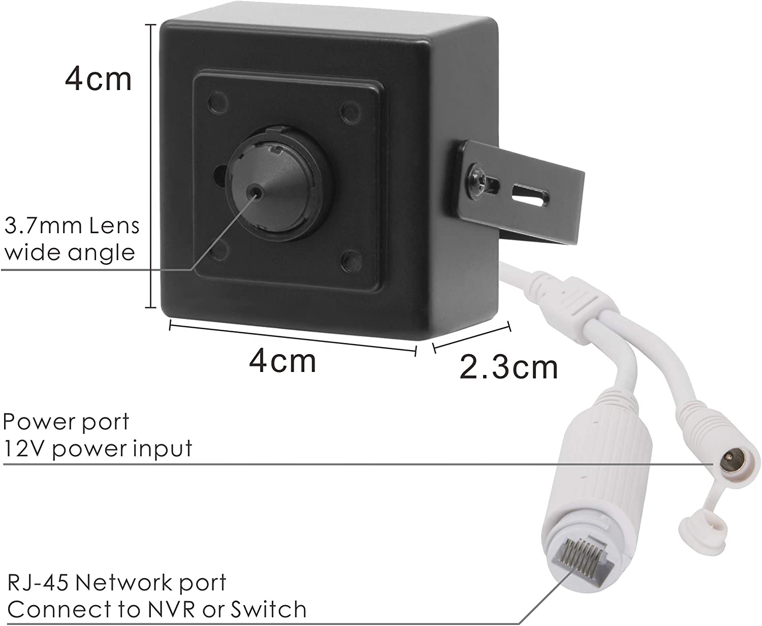 دوربین مداربسته منزل مخفی برای نصب در فضای داخلی و با لنز بسیار کوچک با رنگ سیاه دارای کاربرد جاسوسی است.