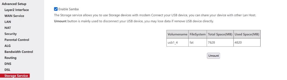 گزینه storage service در مراحل تنظیم مودم نتربیت برای ذخیره و به اشتراک گذاری فایل ها با کاربران در این مودم از طریق درگاه usb قابل اجرا است. 