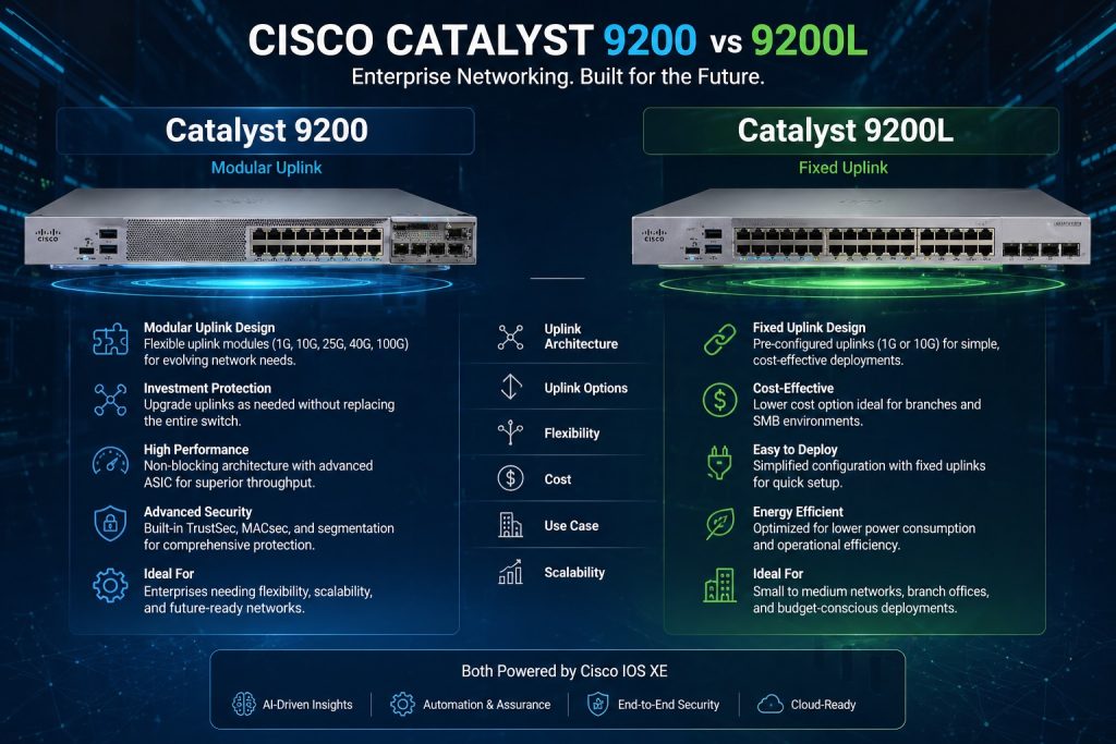 راهنمای کامل سوئیچ Cisco Catalyst 9200؛ انتخاب، ویژگی‌ها و کاربردها