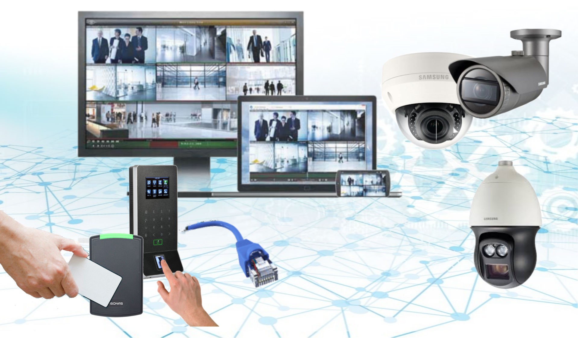 نصب سیستم نظارت تصویری و اکسس کنترل برای سرور روم در پروژه های شبکه
