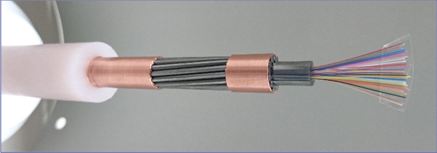 ساختار درونی یک کابل فیبر نوری NEC 