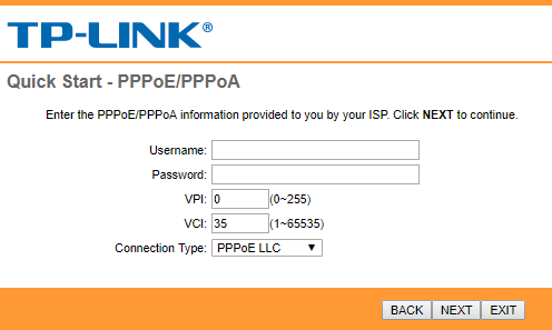 VIP و VCI اینترنت مخابرات در تنظیمات مودم TP-Link