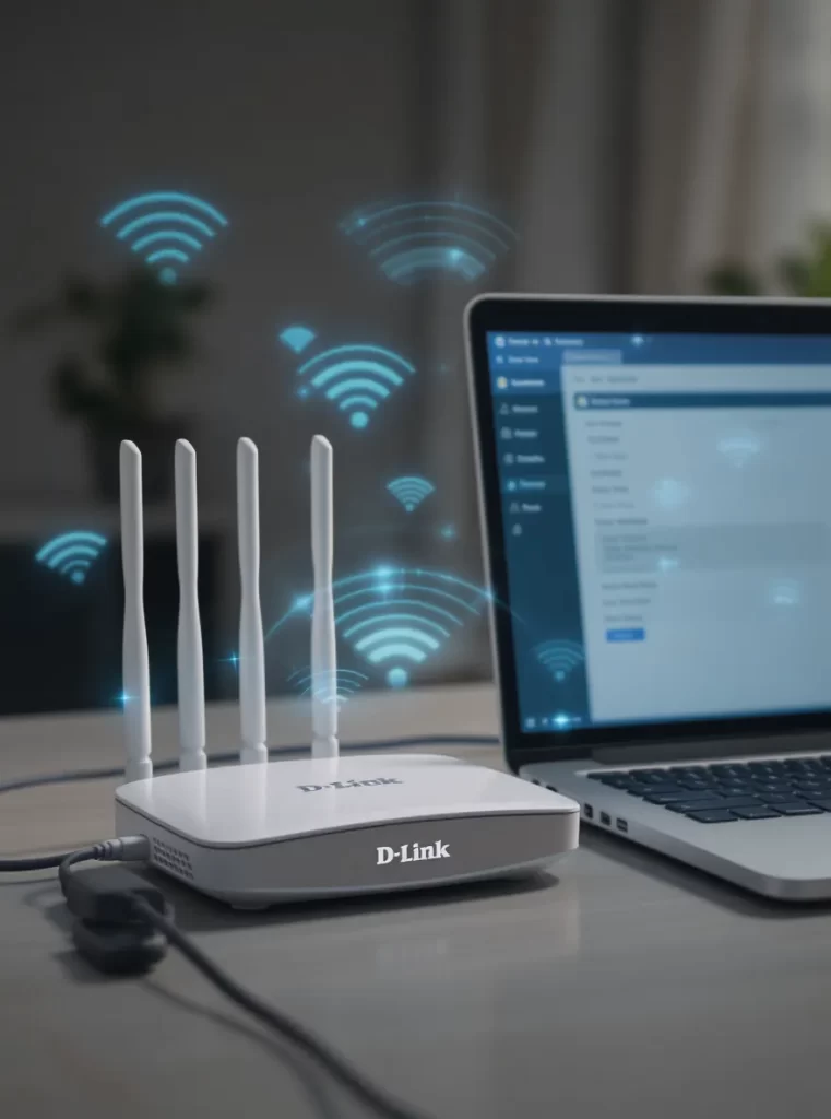 تصویر هدر آموزش تنظیمات اینترنت مخابرات در مودم دیلینک همراه با لپتاپ و سیگنال وایفای