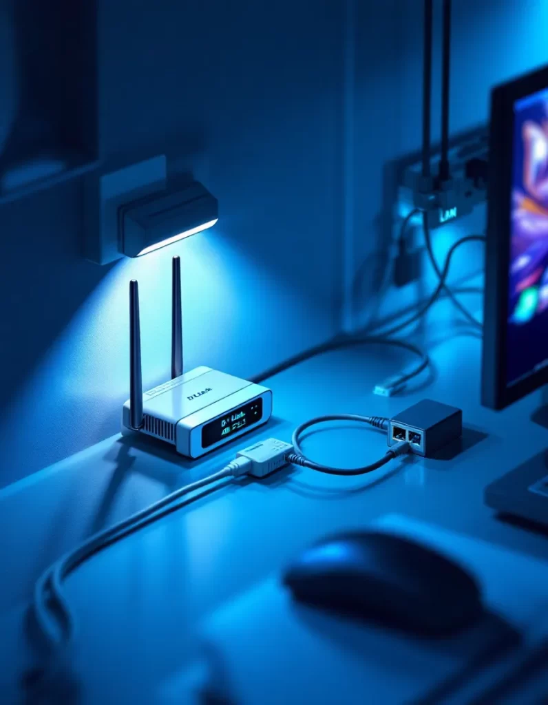 نمودار نحوه اتصال مودم ADSL دیلینک به خط تلفن و کامپیوتر برای تنظیم اینترنت مخابرات»