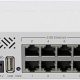 نمای پنل جلوی سوئیچ روتر CRS310-8G+2S+IN میکروتیک را با 8 پورت اترنت گیگابیت و 2درگاه‌ SFP را نشان می‌دهد.