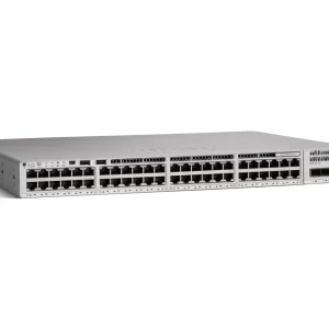 سوئیچCisco catalystC9200-48P-E سیسکو دارای 48 پورت اترنت گیگابیتی با پشتیبانی از Power over Ethernet Plus (PoE+) است.