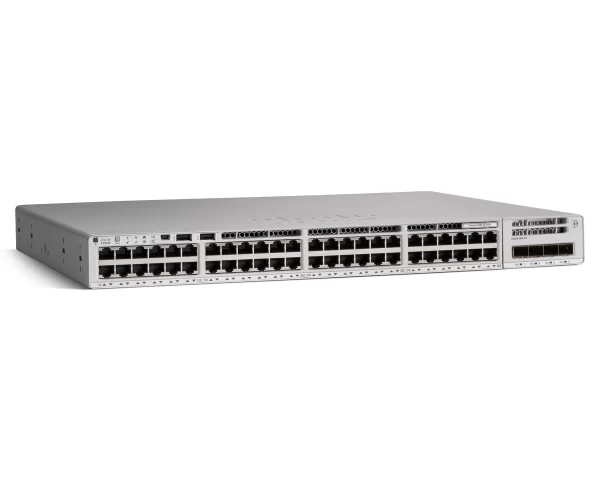 سوئیچCisco catalystC9200-48P-E سیسکو دارای 48 پورت اترنت گیگابیتی با پشتیبانی از Power over Ethernet Plus (PoE+) است.