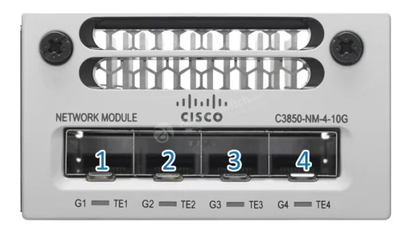 C3850-NM-4-10G Module سیسکو 4 اسلات 10 گیگابیتی داردکه برای سوئیچ هاس سز 3850 سیسکو طراحی شده است.