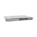 سوئیچ Cisco Catalyst C9200L-24P-4G-E سیسکو 24 پورت PoE، پورت آپلینک 4x1G است و روی Network Essentials کار می کند.