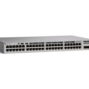 نمای روبرو از دستگاه سوئیچ Cisco Catalyst C9200L-48T-4G-E سیسکو که نیاز به مجوز دارد.